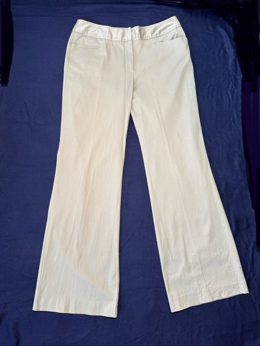 Bandolino Women’s 12 Y2K Khaki Olive Flare Pants Retro 2000s Stretch Cotton